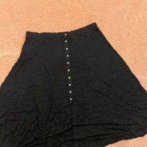 Pull on Midi Skirt with silver buttons